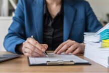 employee filing paperwork